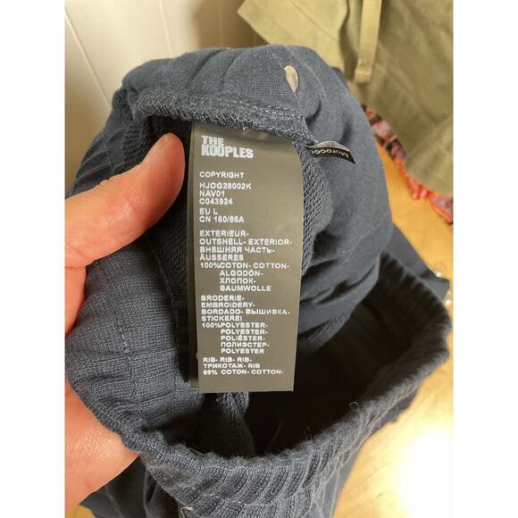 The Kooples Mens Navy Blue Heavy Weight 100% Cotton Joggers NWT Size Large - Picture 10 of 10